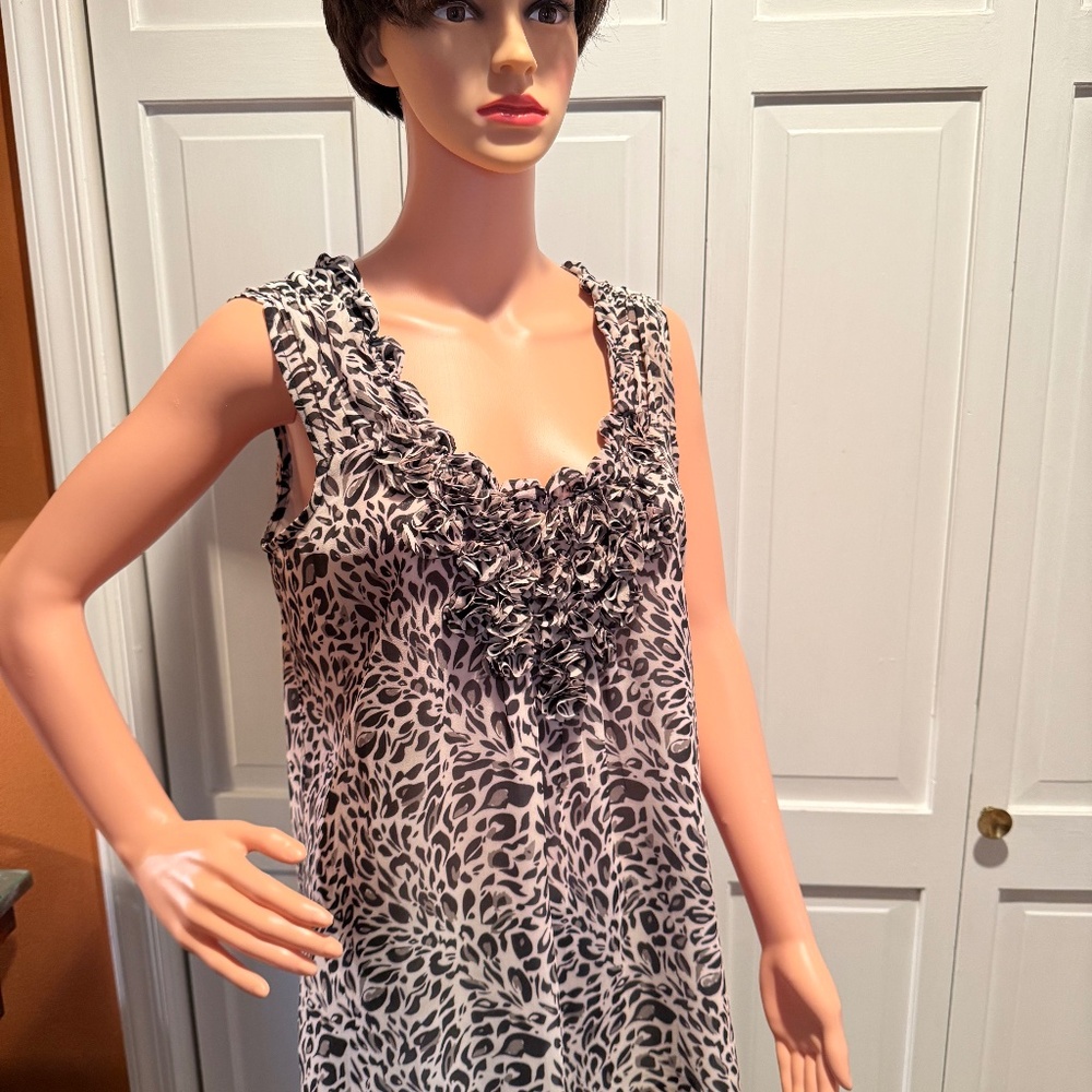 Dahiny Sleeveless w/ruffle neckline